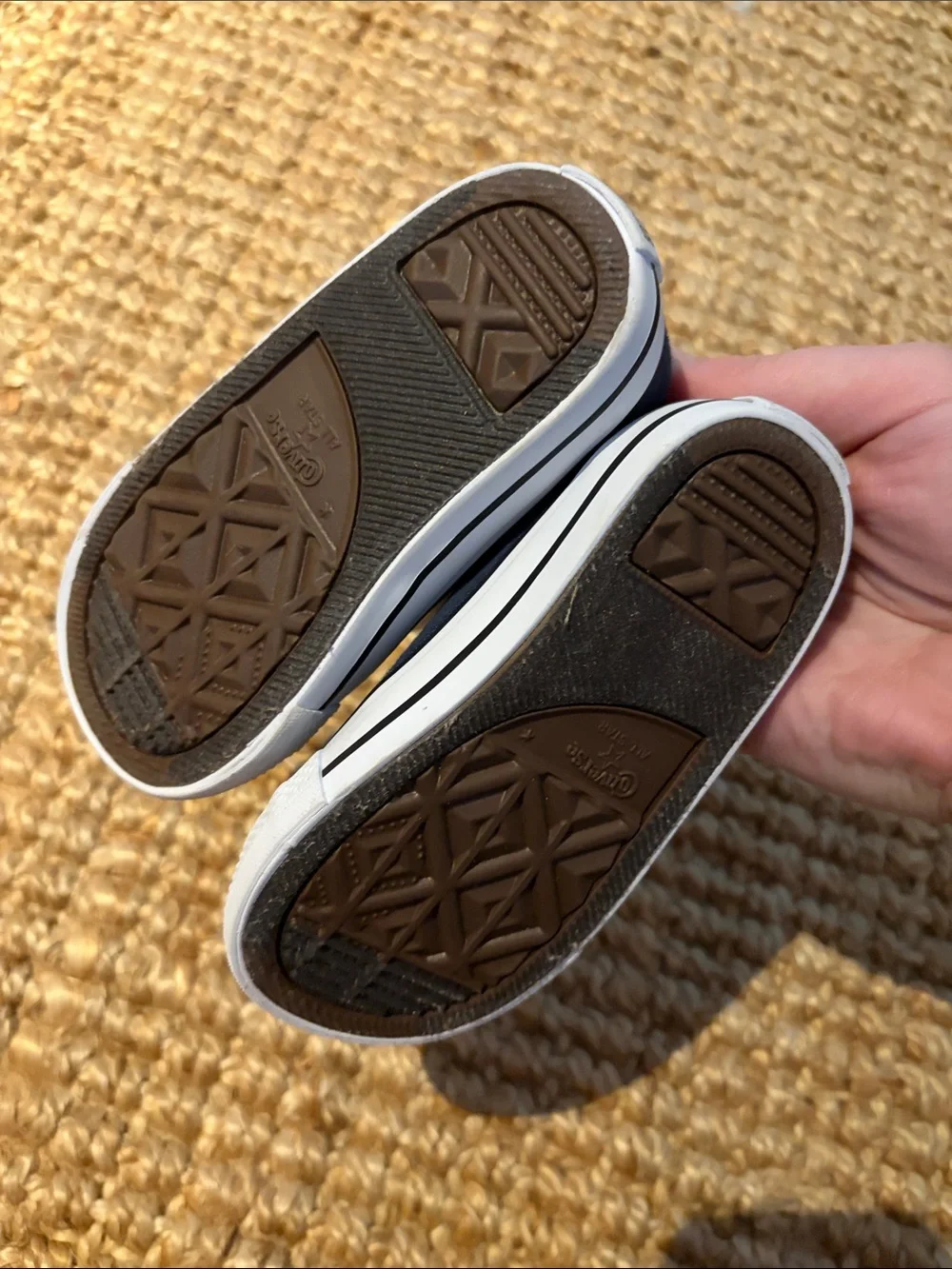 Converse Kids Navy Canvas Sneakers with White Laces